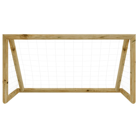 VidaXL Voetbaldoel met net 120x60x80 cm geïmpregneerd grenenhout