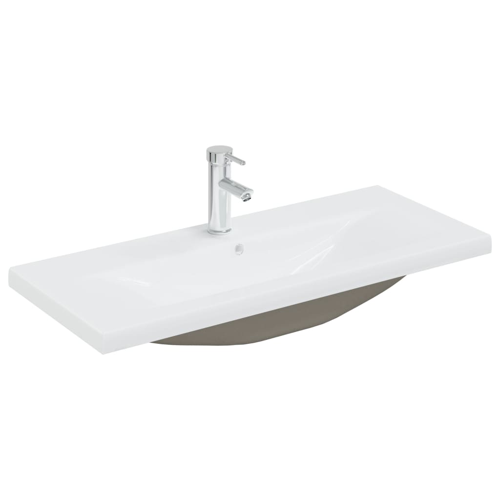 VIDAXL VYBAVENÁ -V WASHBASIN s KAP 91x39X18 cm keramická bílá