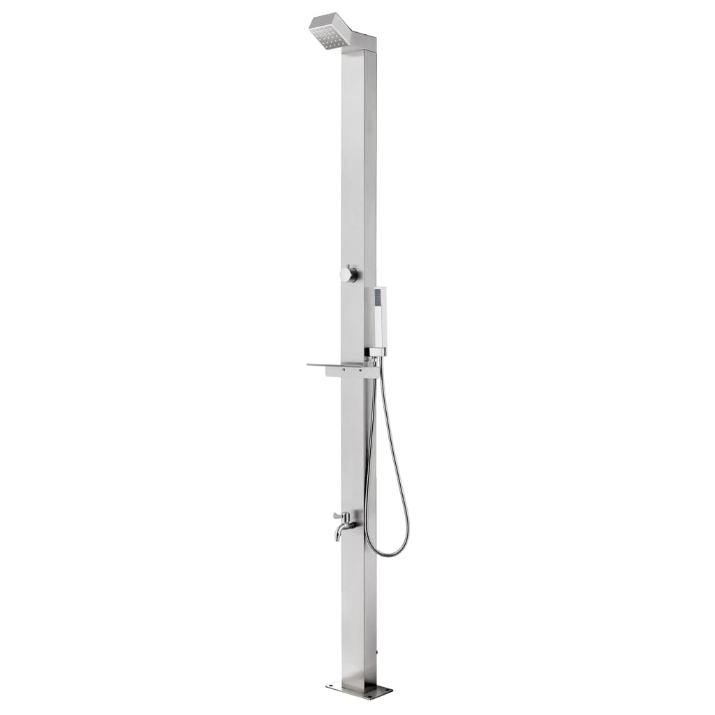 Vidaxl Douche extérieure 220 cm en acier inoxydable