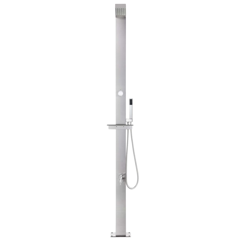 Vidaxl Douche extérieure 220 cm en acier inoxydable