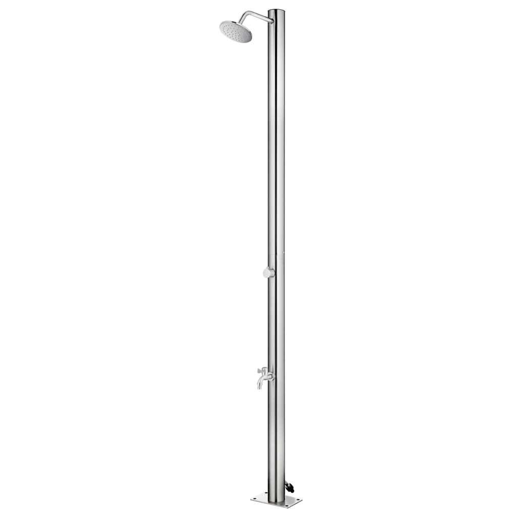 Vidaxl outdoor shower 215 cm stainless steel