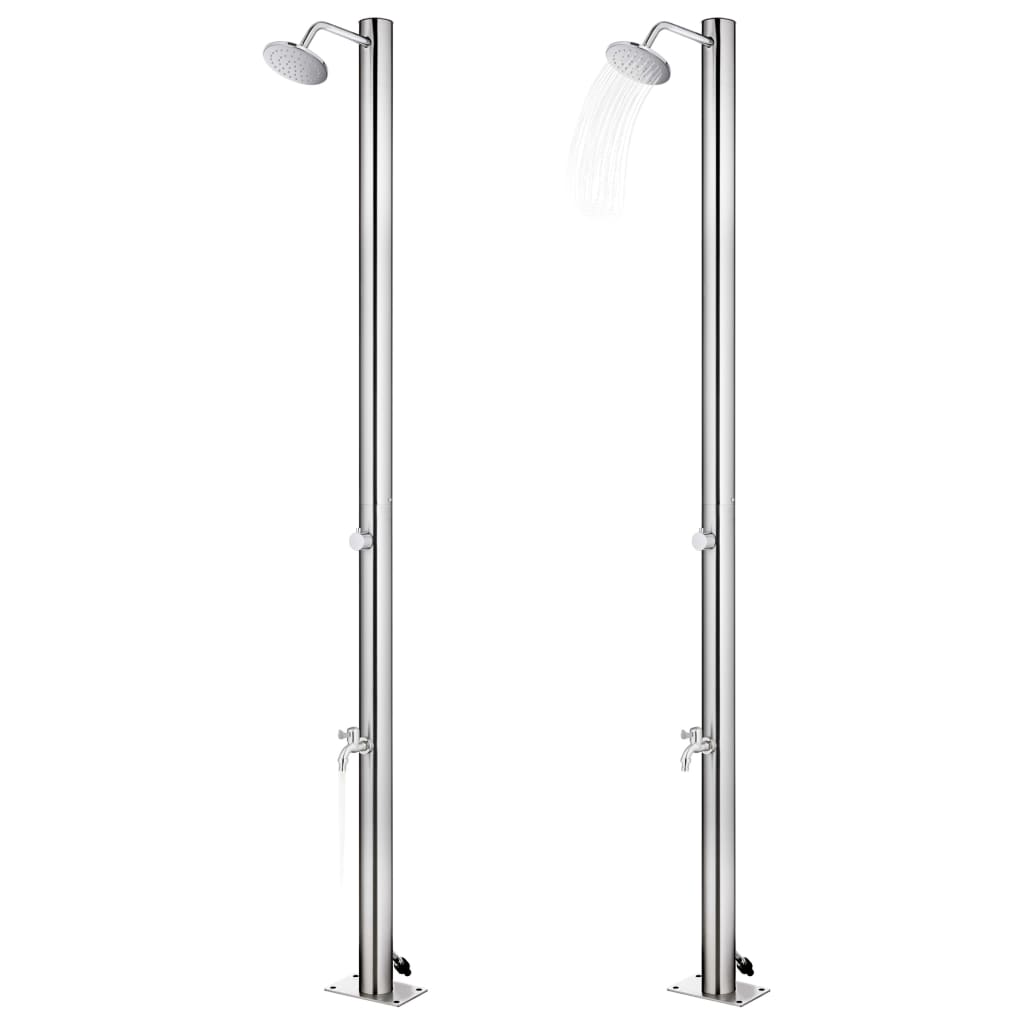 Vidaxl Shower Outdoor 215 cm in acciaio inossidabile