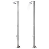 Vidaxl outdoor shower 215 cm stainless steel