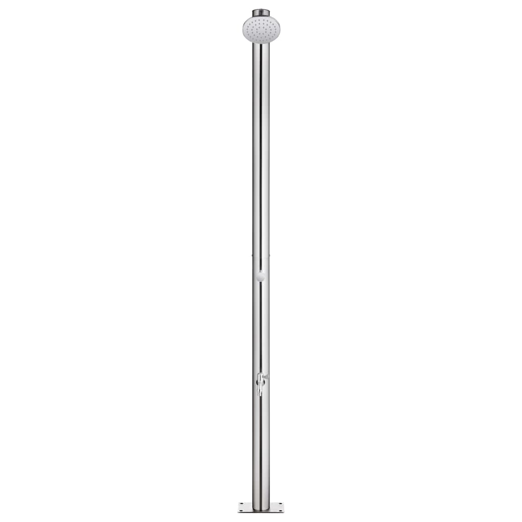 Vidaxl outdoor shower 215 cm stainless steel