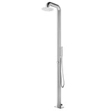 Vidaxl outdoor shower 225 cm stainless steel