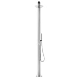 Vidaxl outdoor shower 225 cm stainless steel