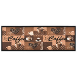 Vidaxl Kitchen Mat Washable Coffee 45x150 cm brun