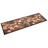 Vidaxl Kitchen Mat Washable Coffee 45x150 cm brun