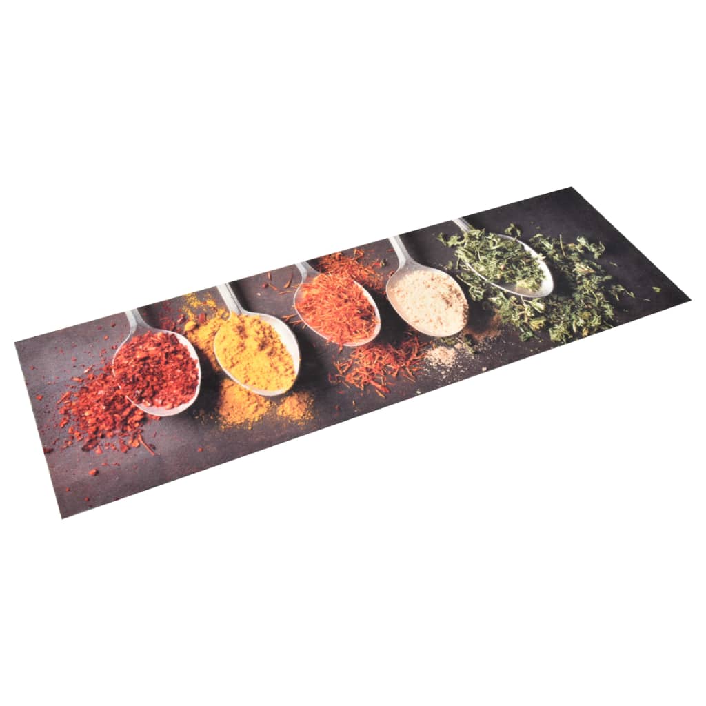 Vidaxl Kitchen Mat Washable Spoons 45x150 cm