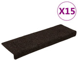 Vidaxl Stair Tappet 15 ST 65x21x4 cm Ago in feltro marrone