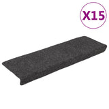 Vidaxl Stair Mats 5 stk 65x21x4 cm nål følte anthracit -farvet