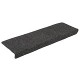 Vidaxl Stair Mats 5 stk 65x21x4 cm nål følte anthracit -farvet