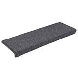 Vidaxl stair mats 15 st 65x21x4 cm gray and black