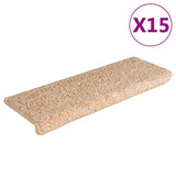 Vidaxl -Treppenmatten 15 ST 65x21x4 cm Goldfarbe