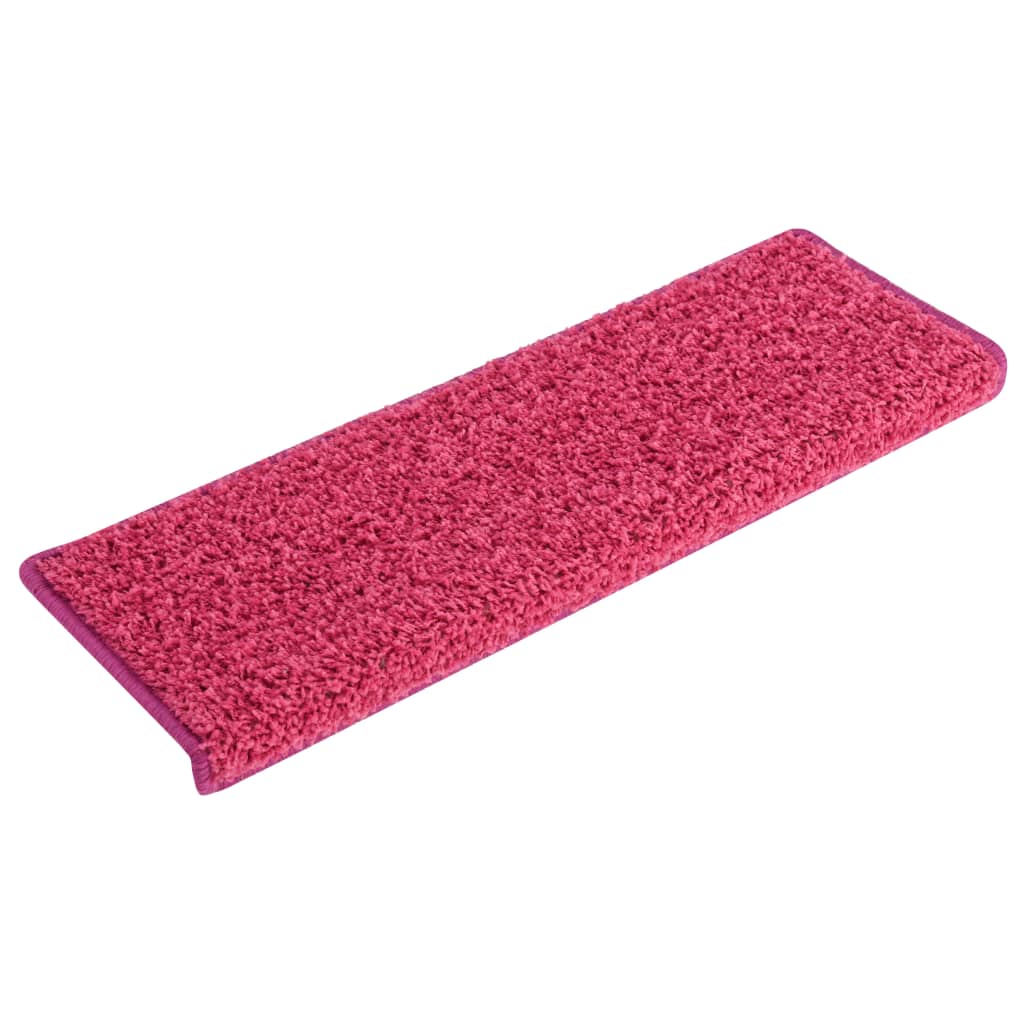 Vidaxl Stair Mats 15 St 65x21x4 cm rosa