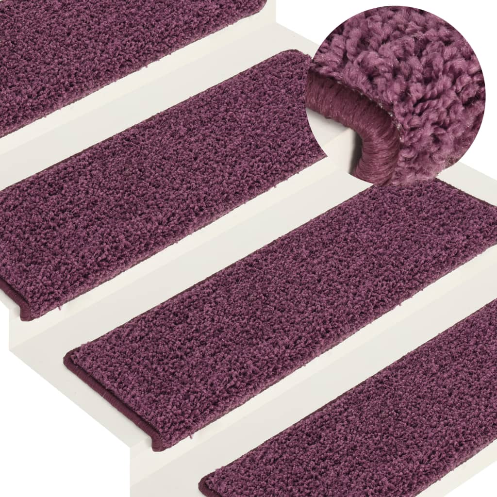 Vidaxl Stair Tappet 15 St 65x21x4 cm Dark Purple