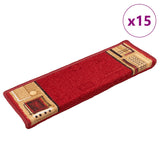 Vidaxl tappetini per autoadesivo 15 st 65x21x4 cm rosso