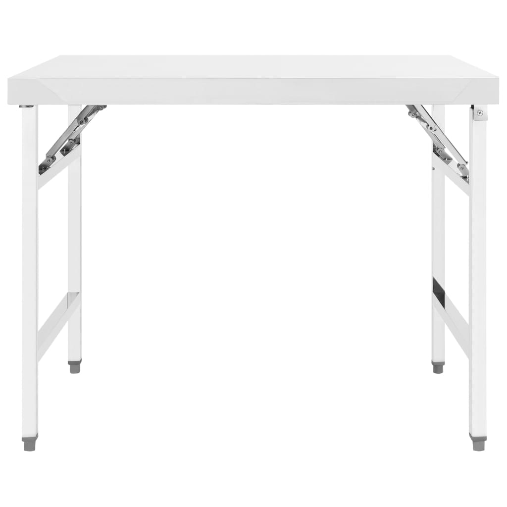 Vidaxl Kitchenwork Table Collapsible 100x60x80 cm rostfritt stål