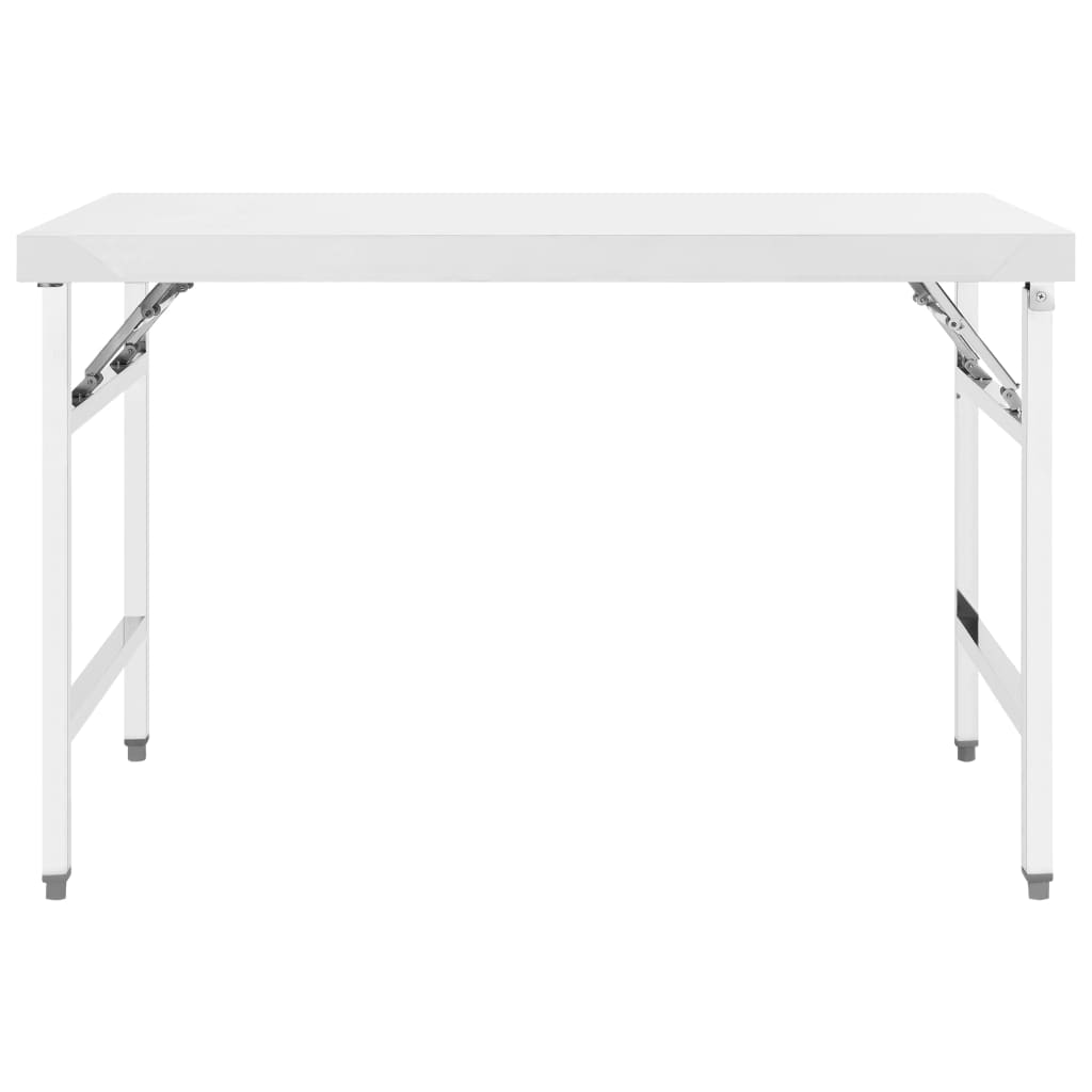 Vidaxl Kitchenwork table Collapsible 120x60x80 cm Stainless steel