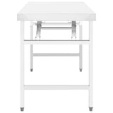 Vidaxl Kitchenwork table Collapsible 120x60x80 cm Stainless steel