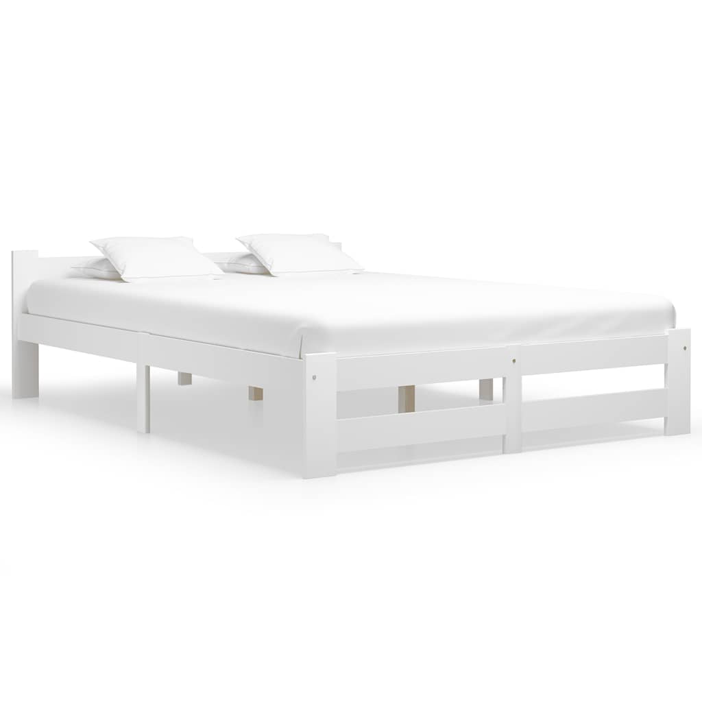Vidaxl bedframe massief grenenhout wit 160x200 cm