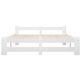 Vidaxl bedframe massief grenenhout wit 160x200 cm