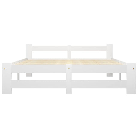 Vidaxl bedframe massief grenenhout wit 160x200 cm
