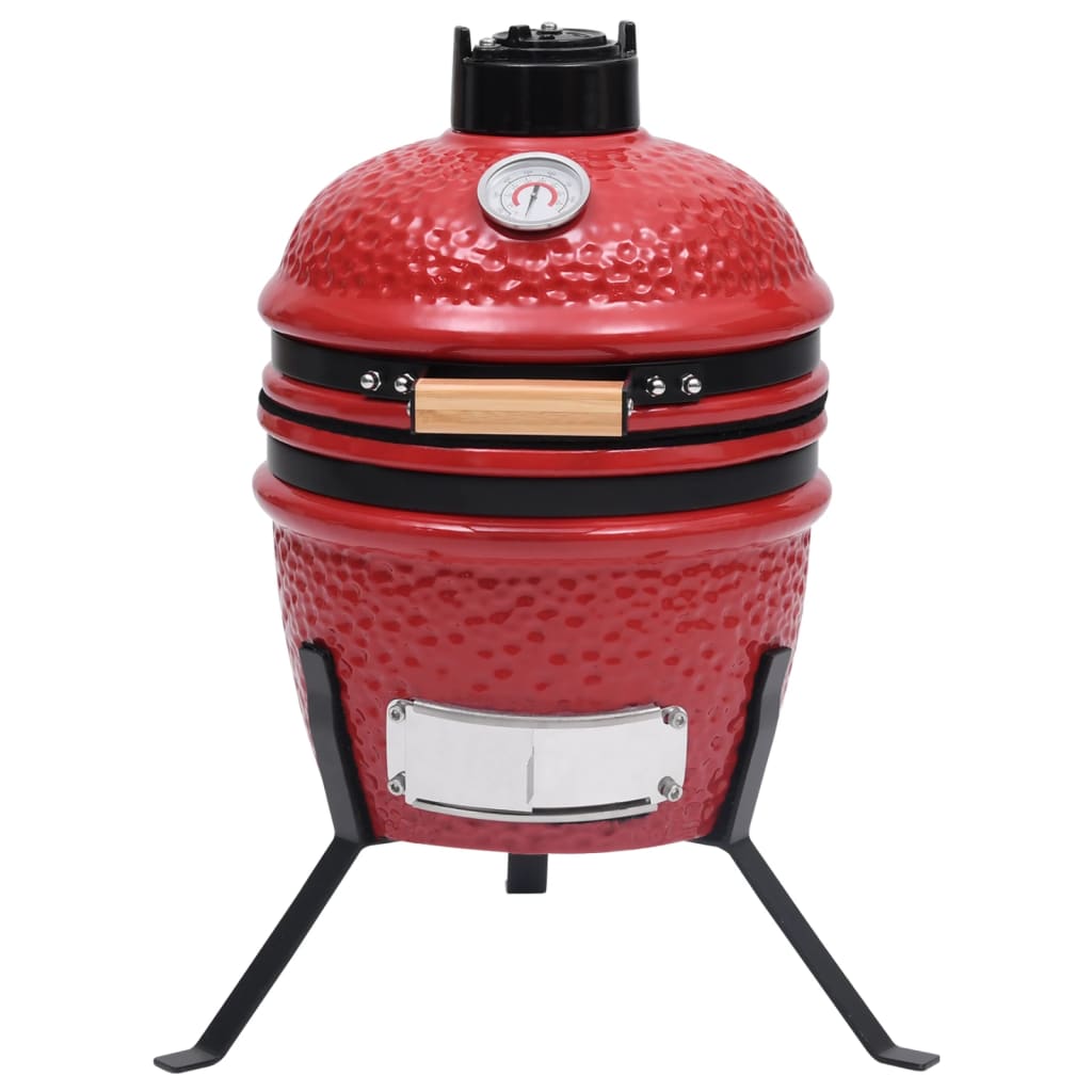 Vidaxl Kamado Barbecue 2-in-1 56 cm keramická červená