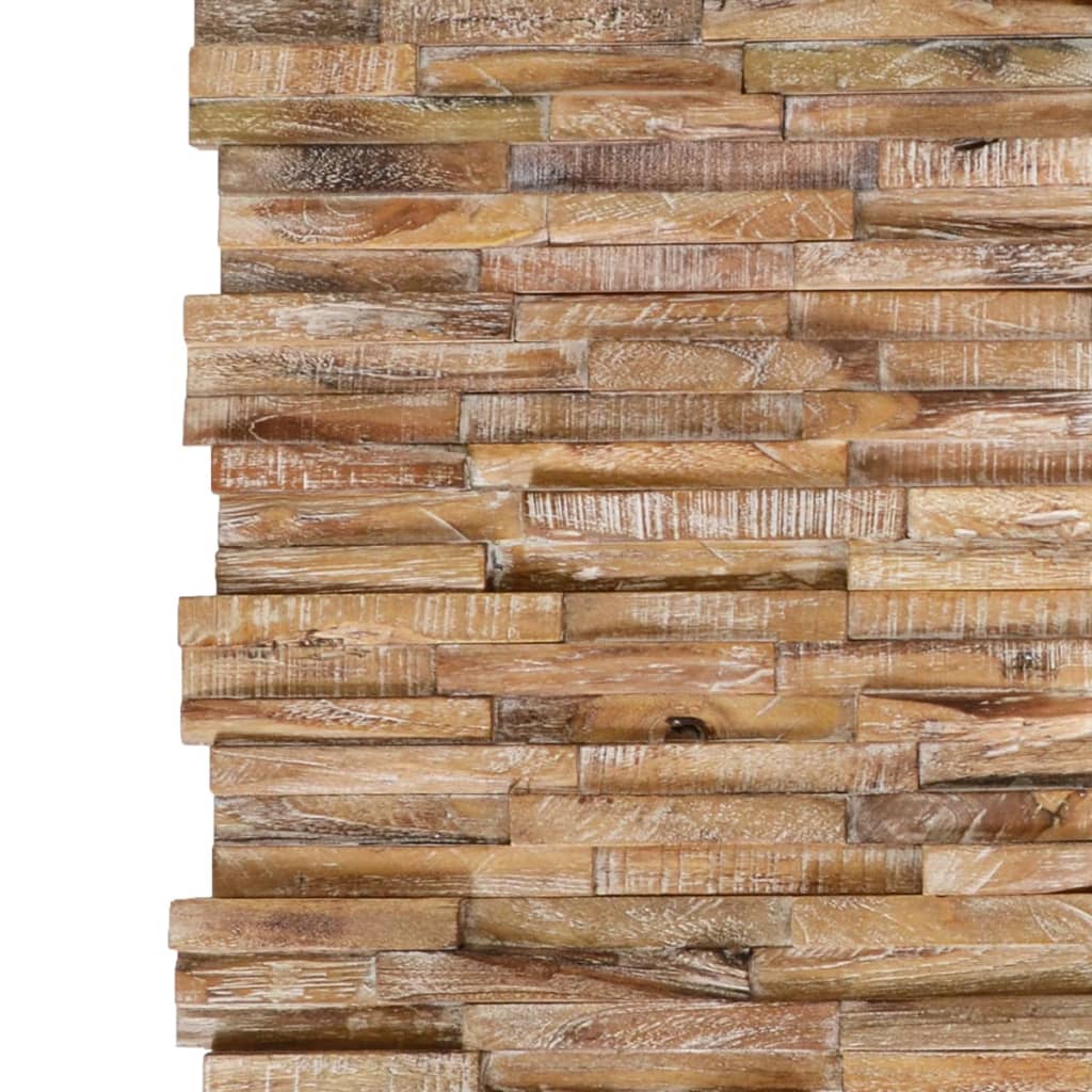 Vidaxl Wall panels 10 st 3D 1.01 m² Solid teak