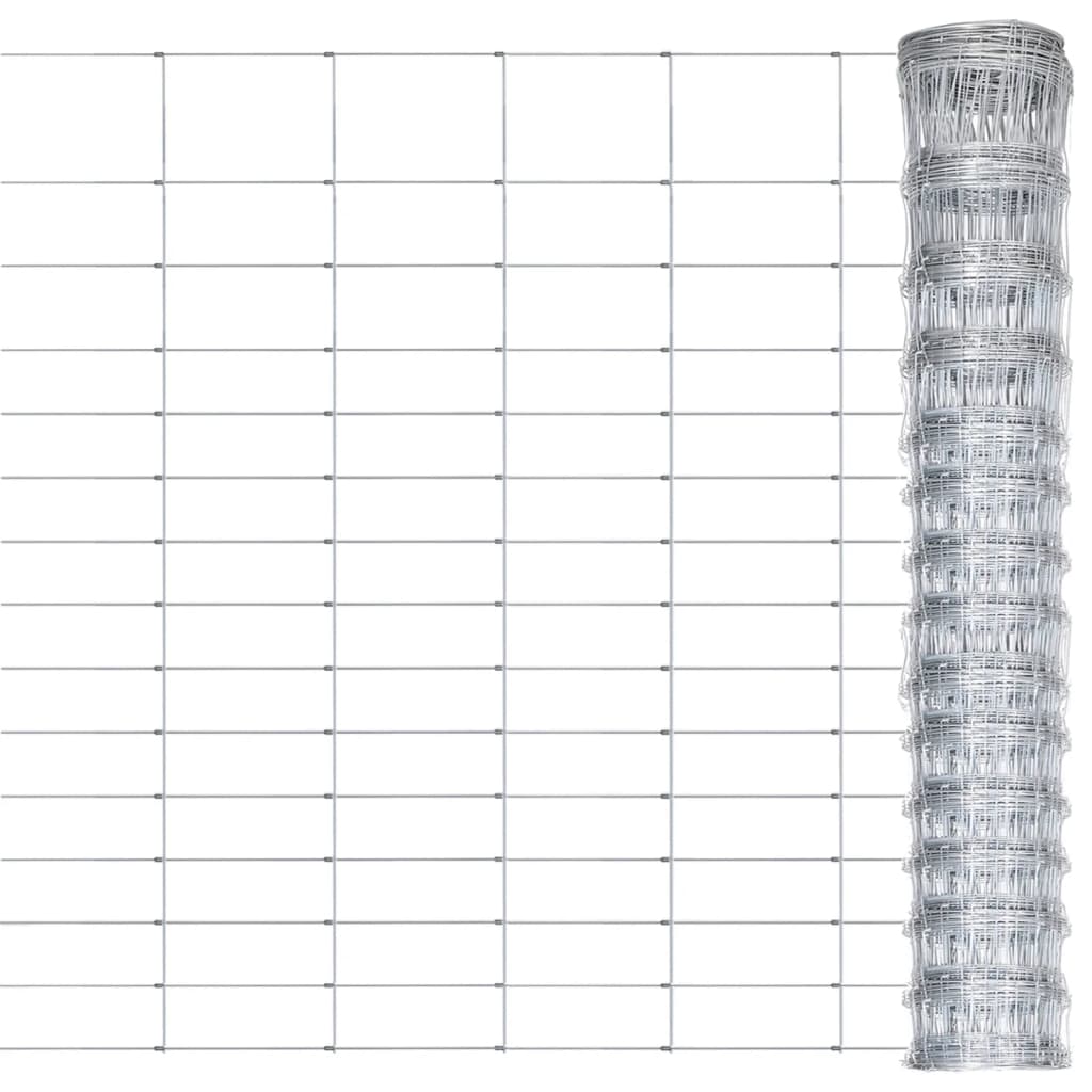 Vidaxl hek 50x1,6 m galwanizowany stalowy srebrny kolor