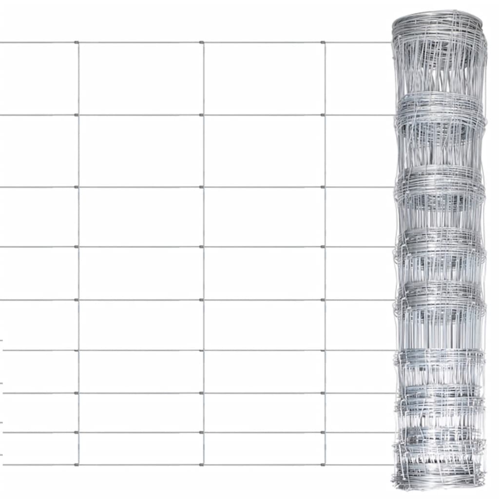 Vidaxl Hek 50x1.2 M Galvaniserat stålsilverfärgat