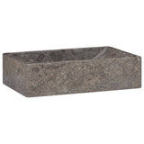 Évier vidaxl 45x30x12 cm en marbre haut gris brillant