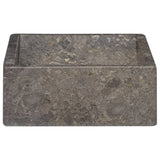 Évier vidaxl 45x30x12 cm en marbre haut gris brillant