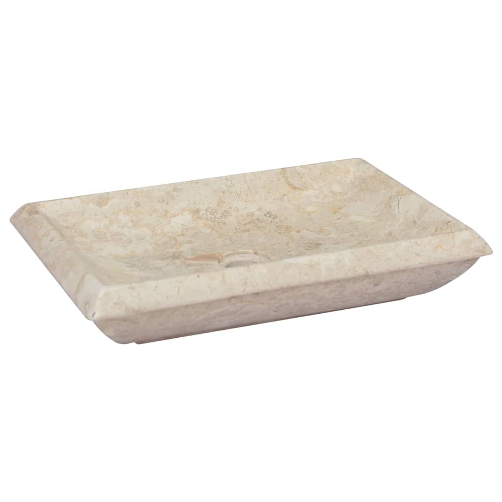 Vidaxl sink 50x35x10 cm marble cream colored