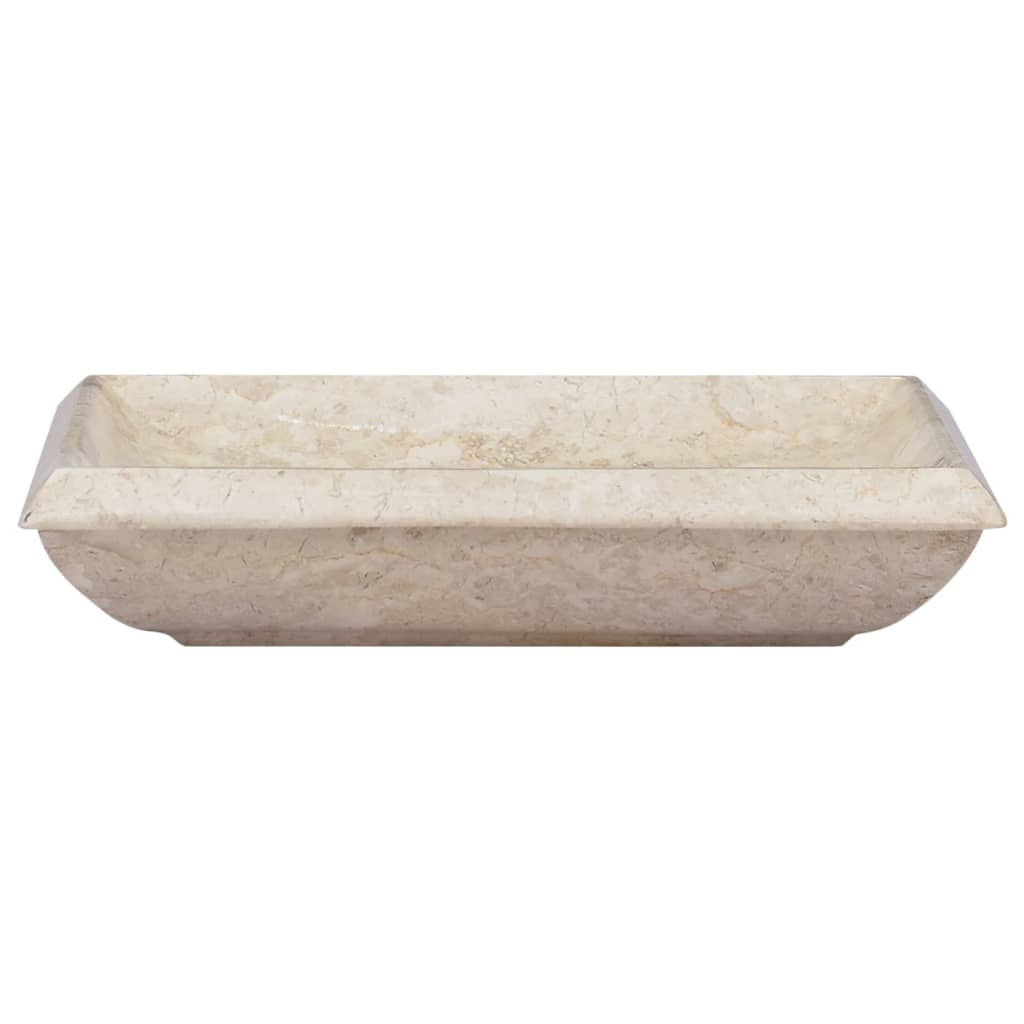 Vidaxl sink 50x35x10 cm marble cream colored