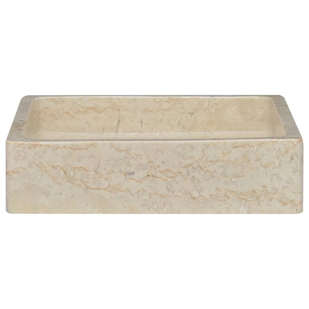 Vidaxl sink 40x40x10 cm marble cream colored