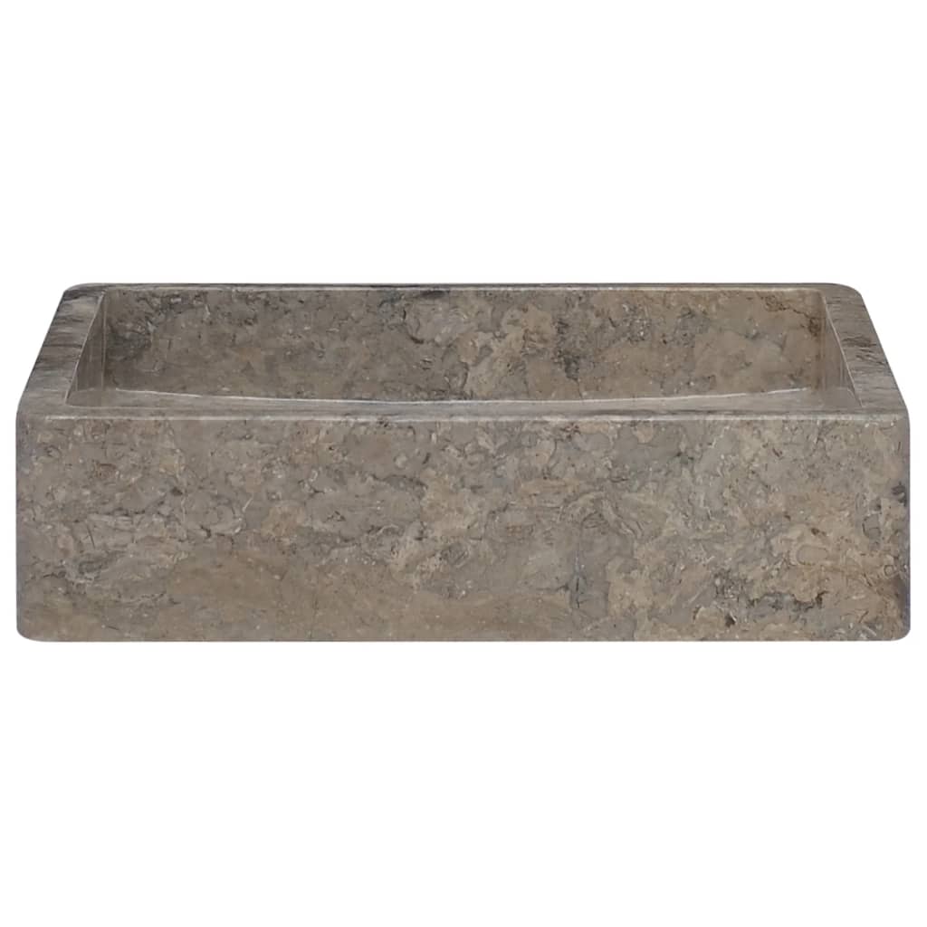 Puits vidaxl 40x40x10 cm en marbre gris