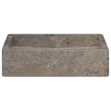 Puits vidaxl 40x40x10 cm en marbre gris