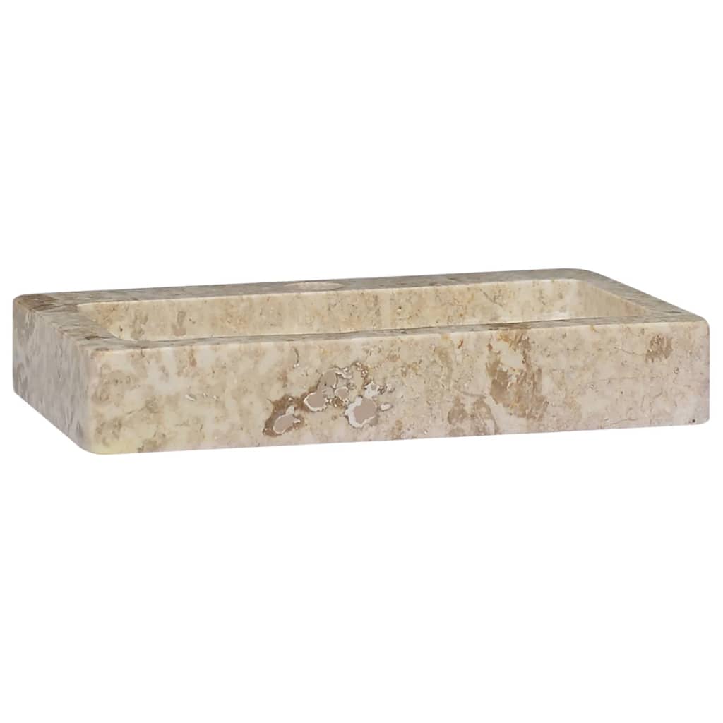 VIDAXL WASHBAIN WALL -MOUND 38x24x6,5 cm Marmorcreme -Colored