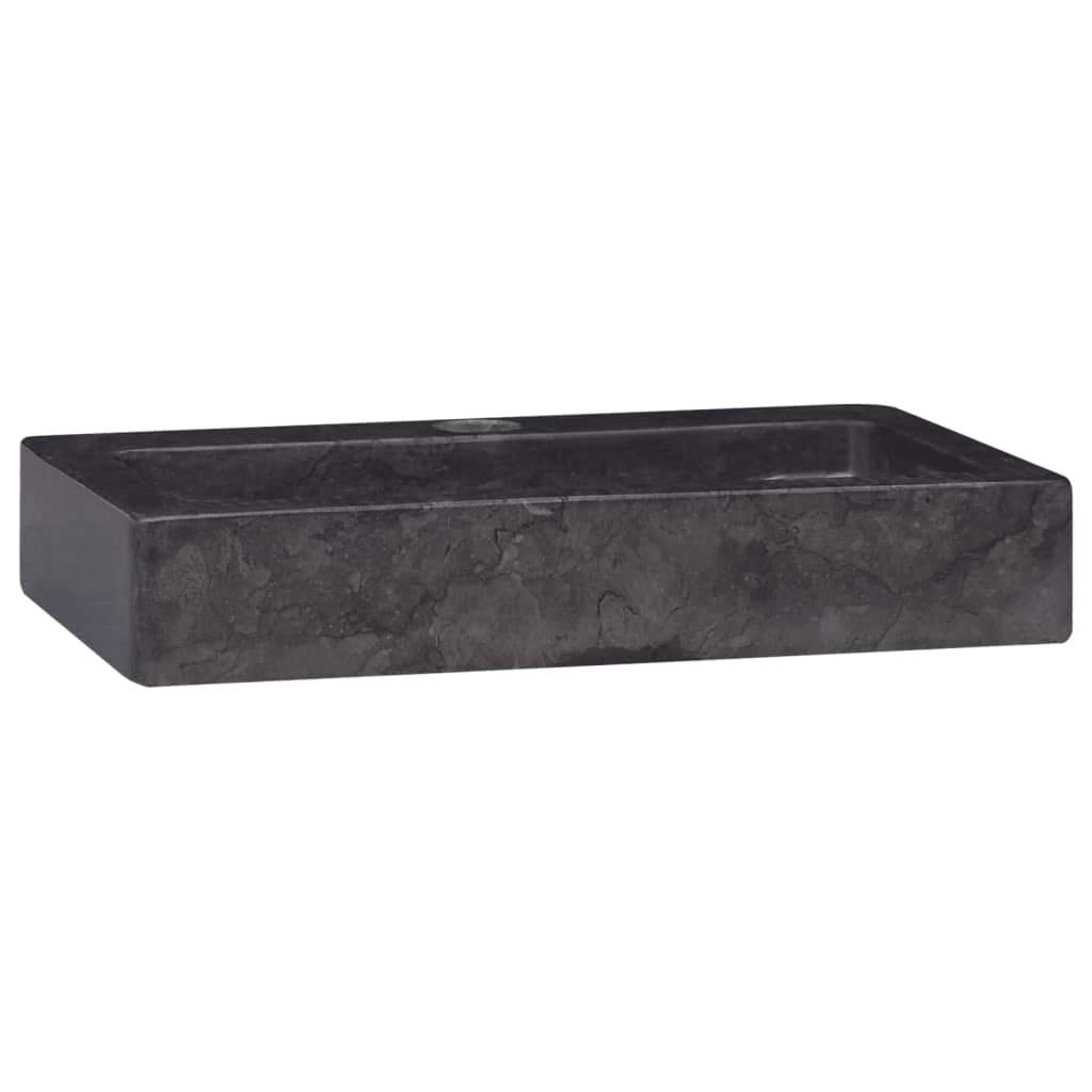 Vidaxl Washbasin Wall -montowana 38x24x6,5 cm marmurowa czarna