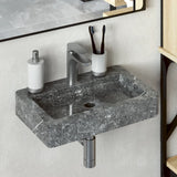 Vidaxl Washbasin Wall -montowany 38x24x6,5 cm marmurowy szary