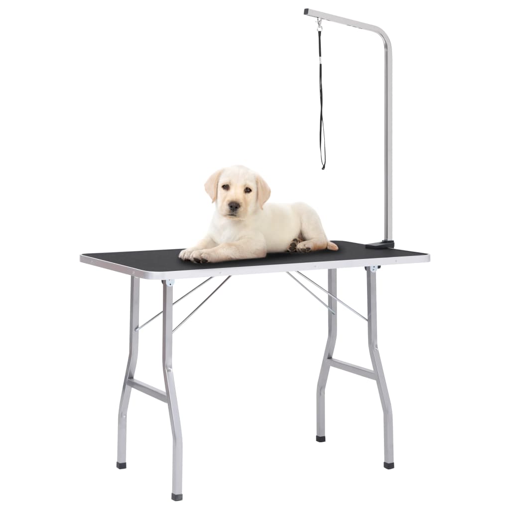 Table de garniture de chien vidaxl réglable avec 1 boucle