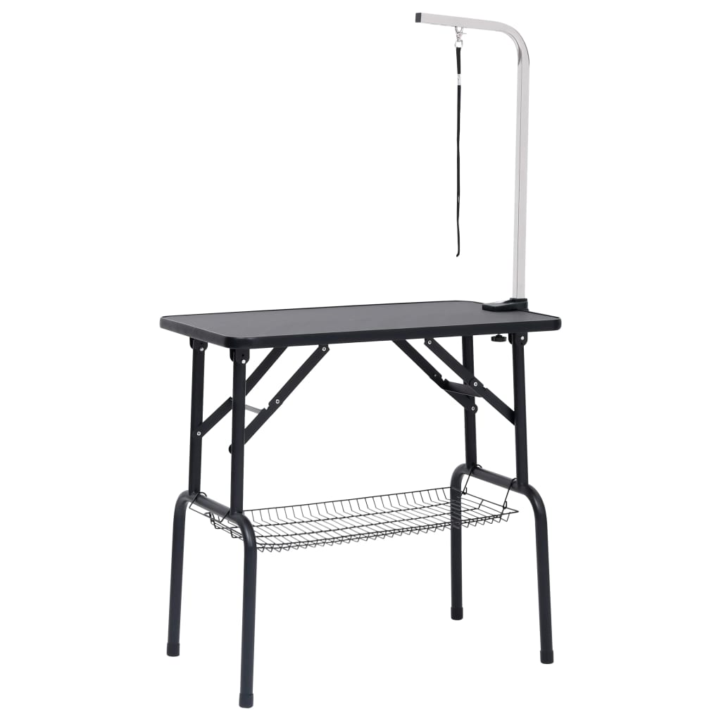 Vidaxl Dog Trim Table justerbar med 1 slinga och lagringsvetenskap