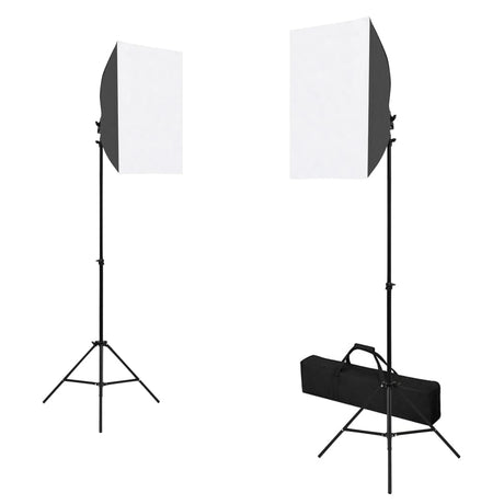 VidaXL Fotostudioset met softboxlampen en reflector