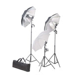 VidaXL Fotostudioset met lampen, paraplu's, achtergrond en reflector