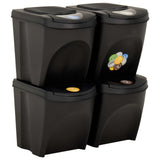 VIDAXL CANDS CANS 4 ST STACKABLE 100 L ANTHRATITE -OCOLORED