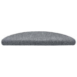 Vidaxl stair mats self -adhesive 5 st 56x17x3 cm needle felt light gray