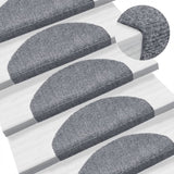 Vidaxl Stair Mats Self Adhesive 10 pcs 65x21x4 cm igla je poklonila svetlo siva