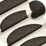 Vidaxl Stair Mats Self -Adhesive 5 PCS 65x21x4 CM Needle Felt Anthracite Color