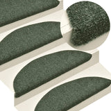 Vidaxl Stair Mats Self -Adhesive 5 St 65x21x4 CM Needle Feel Green